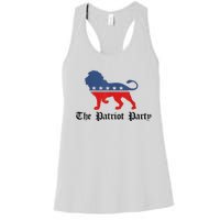 Patriot Party Conservative Lion Patriotic 4th Of July Women's Racerback Tank