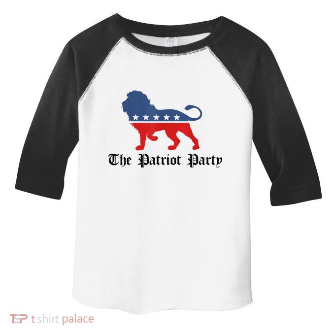 Patriot Party Conservative Lion Patriotic 4th Of July Toddler Fine Jersey T-Shirt
