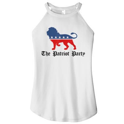 Patriot Party Conservative Lion Patriotic 4th Of July Women's Perfect Tri Rocker Tank