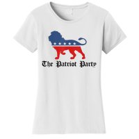 Patriot Party Conservative Lion Patriotic 4th Of July Women's T-Shirt