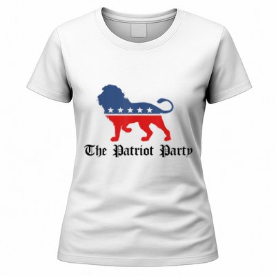 Patriot Party Conservative Lion Patriotic 4th Of July Women's T-Shirt