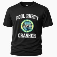 Pool Party Crasher Cape Cod Shark Theme Swimming Souvenir Cooling Performance Crew T-Shirt