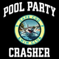 Pool Party Crasher Cape Cod Shark Theme Swimming Souvenir Cooling Performance Crew T-Shirt