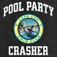 Pool Party Crasher Cape Cod Shark Theme Swimming Souvenir 11oz C Handle Ceramic Mug