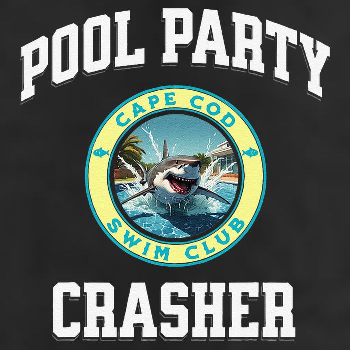 Pool Party Crasher Cape Cod Shark Theme Swimming Souvenir 11oz C Handle Ceramic Mug