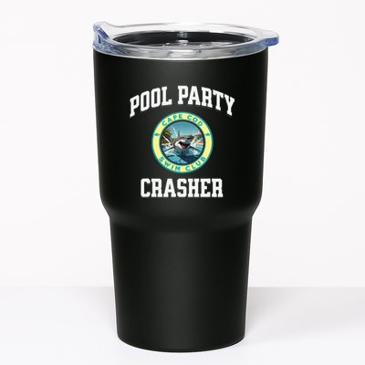Pool Party Crasher Cape Cod Shark Theme Swimming Souvenir Tumbler
