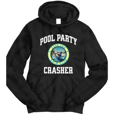 Pool Party Crasher Cape Cod Shark Theme Swimming Souvenir Tie Dye Hoodie