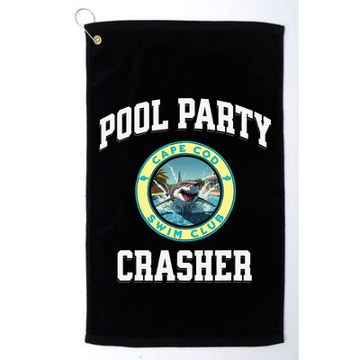 Pool Party Crasher Cape Cod Shark Theme Swimming Souvenir Golf Towel