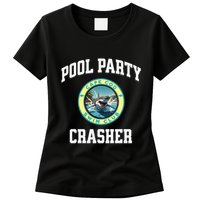 Pool Party Crasher Cape Cod Shark Theme Swimming Souvenir Womens T-Shirt