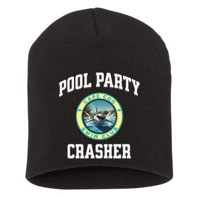 Pool Party Crasher Cape Cod Shark Theme Swimming Souvenir Short Acrylic Beanie