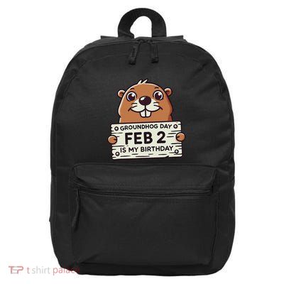Punxsy PhilS Cute Groundhog Day February 2nd Birthday 16 in Basic Backpack