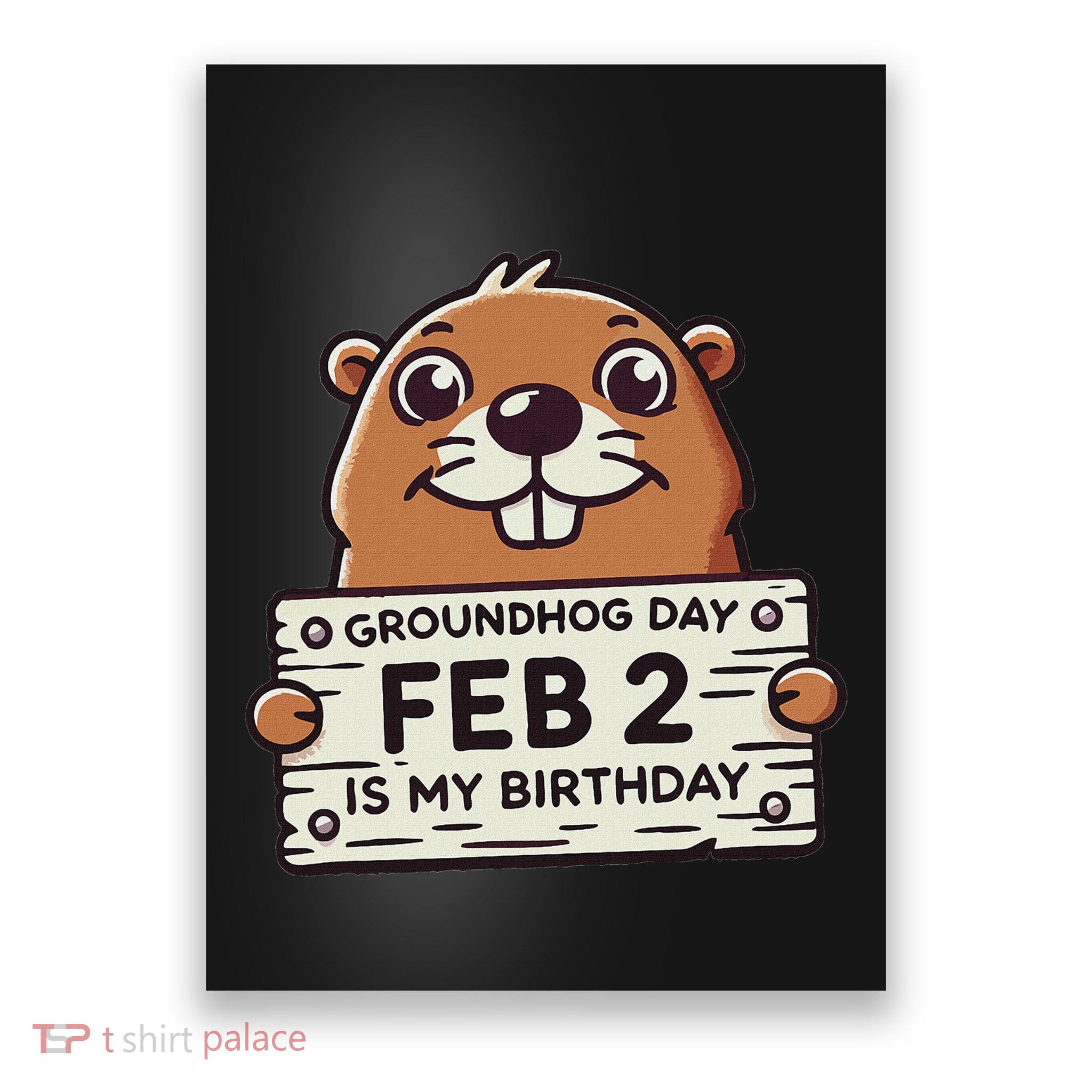 Punxsy PhilS Cute Groundhog Day February 2nd Birthday Poster