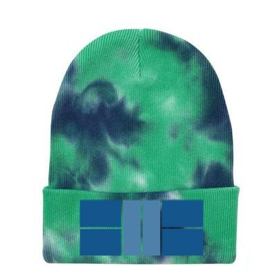 Pickleball Player Court Tie Dye 12in Knit Beanie