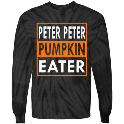 Peter Pumpkin Costume Eater For Couples Matching Halloween Tie-Dye Long Sleeve Shirt