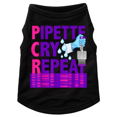 PCR Pipette Cry Repeat For DNA Lab Scientists Doggie Tank