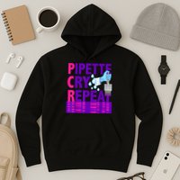PCR Pipette Cry Repeat For DNA Lab Scientists Hoodie