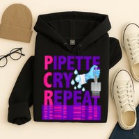 PCR Pipette Cry Repeat For DNA Lab Scientists Hoodie