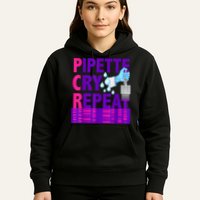 PCR Pipette Cry Repeat For DNA Lab Scientists Hoodie