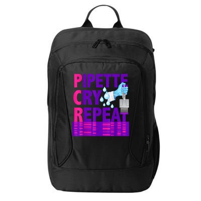 PCR Pipette Cry Repeat For DNA Lab Scientists City Backpack
