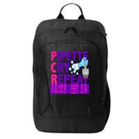PCR Pipette Cry Repeat For DNA Lab Scientists City Backpack