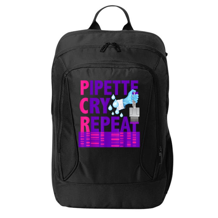 PCR Pipette Cry Repeat For DNA Lab Scientists City Backpack