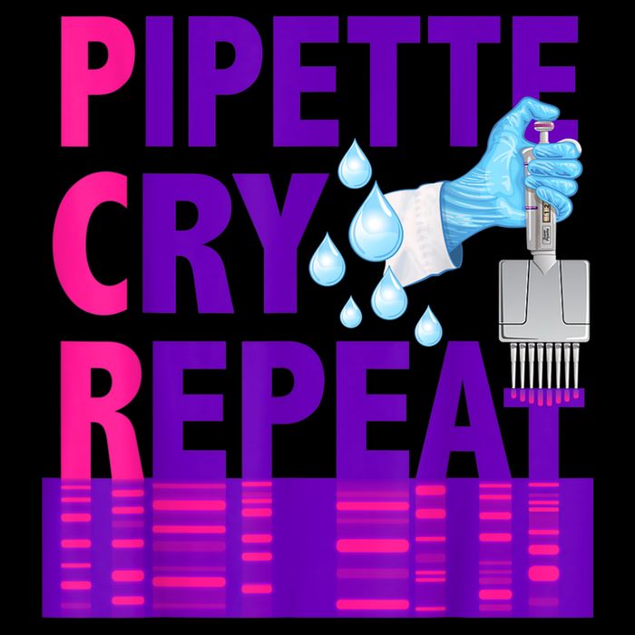 PCR Pipette Cry Repeat For DNA Lab Scientists Impact Tech Backpack