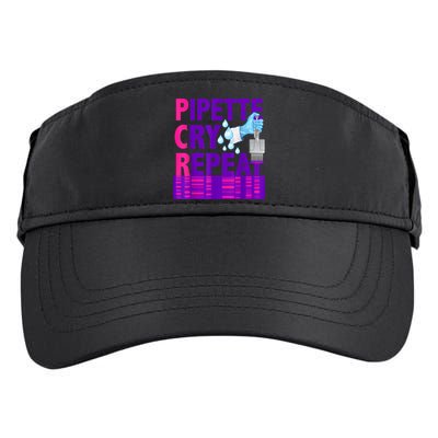 PCR Pipette Cry Repeat For DNA Lab Scientists Adult Drive Performance Visor
