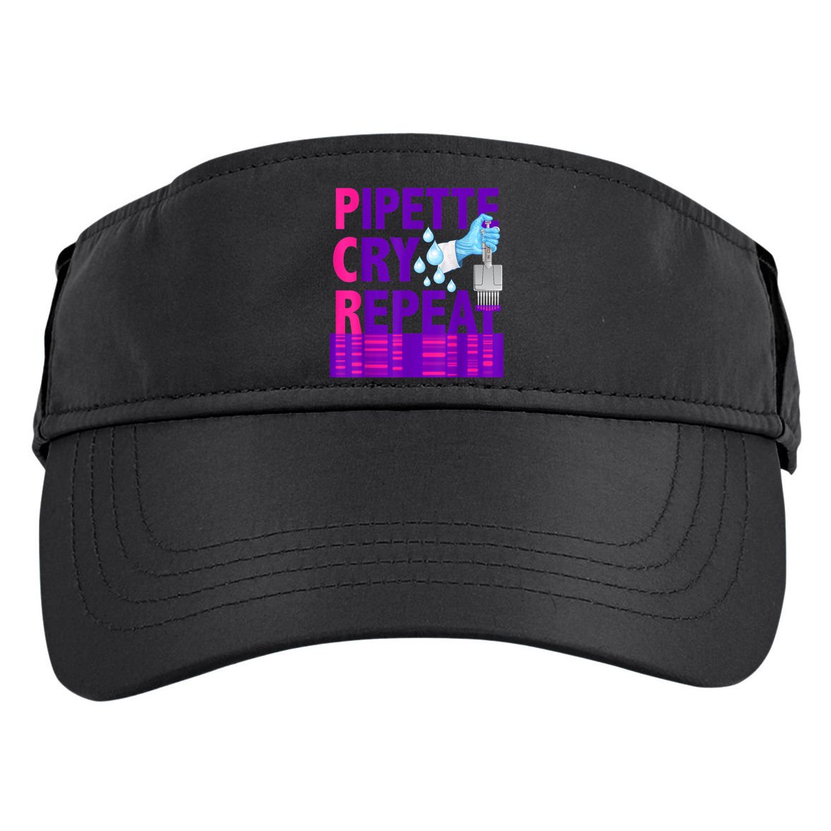 PCR Pipette Cry Repeat For DNA Lab Scientists Adult Drive Performance Visor