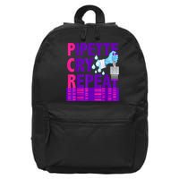 PCR Pipette Cry Repeat For DNA Lab Scientists 16 in Basic Backpack