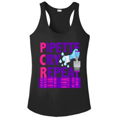PCR Pipette Cry Repeat For DNA Lab Scientists Ladies PosiCharge Competitor Racerback Tank
