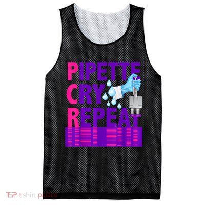 PCR Pipette Cry Repeat For DNA Lab Scientists Mesh Reversible Basketball Jersey Tank