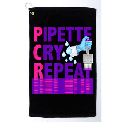 PCR Pipette Cry Repeat For DNA Lab Scientists Golf Towel
