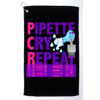 PCR Pipette Cry Repeat For DNA Lab Scientists Golf Towel