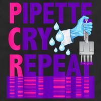 PCR Pipette Cry Repeat For DNA Lab Scientists Golf Towel