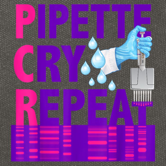 PCR Pipette Cry Repeat For DNA Lab Scientists Cotton Canvas Backpack