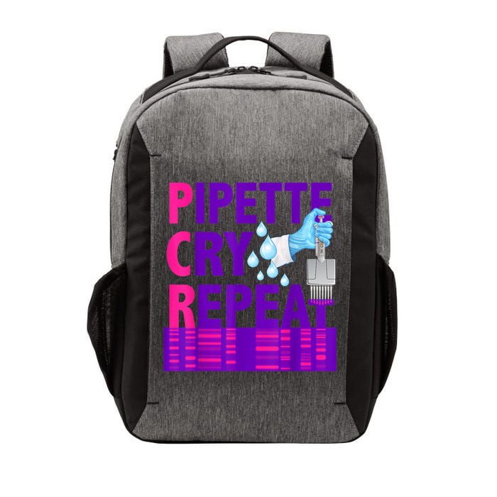PCR Pipette Cry Repeat For DNA Lab Scientists Vector Backpack