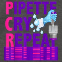 PCR Pipette Cry Repeat For DNA Lab Scientists Vector Backpack