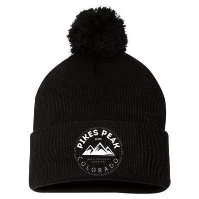 Pikes Peak Colorado Rocky Mountain Pom Pom 12in Knit Beanie