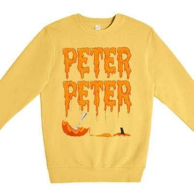 Peter Pumpkin Costume Eater For Couples Matching Halloween Gift Premium Crewneck Sweatshirt