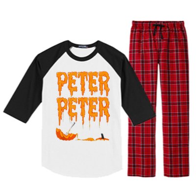 Peter Pumpkin Costume Eater For Couples Matching Halloween Gift Raglan Sleeve Pajama Set