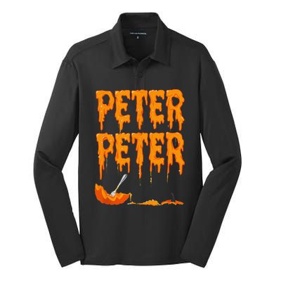 Peter Pumpkin Costume Eater For Couples Matching Halloween Gift Silk Touch Performance Long Sleeve Polo