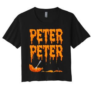 Peter Pumpkin Costume Eater For Couples Matching Halloween Gift Women's Crop Top Tee