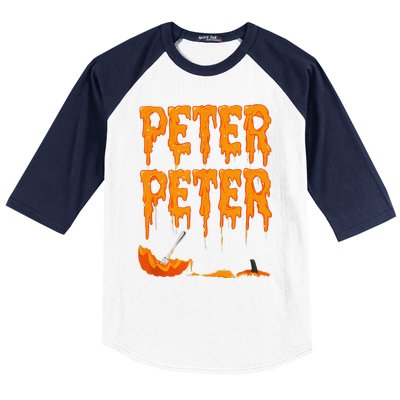 Peter Pumpkin Costume Eater For Couples Matching Halloween Gift Baseball Sleeve Shirt