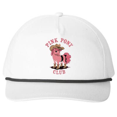 Pink Pony Club Snapback Five-Panel Rope Hat