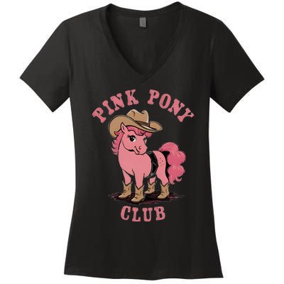 Pink Pony Club Women's V-Neck T-Shirt