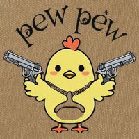 Pew Pew Chick Cotton Canvas Backpack