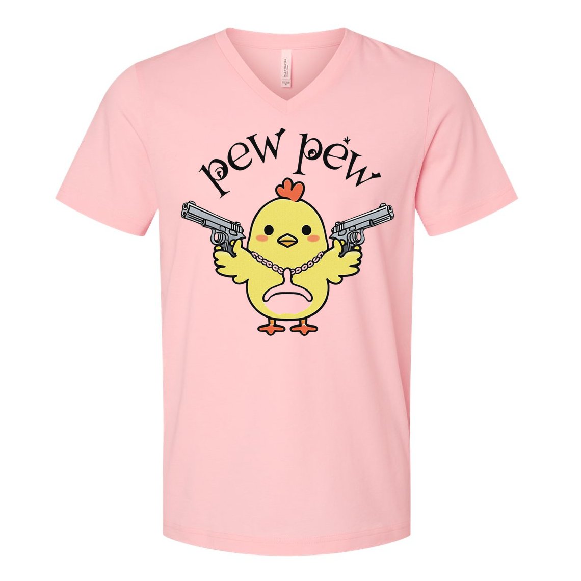 Pew Pew Chick V-Neck T-Shirt