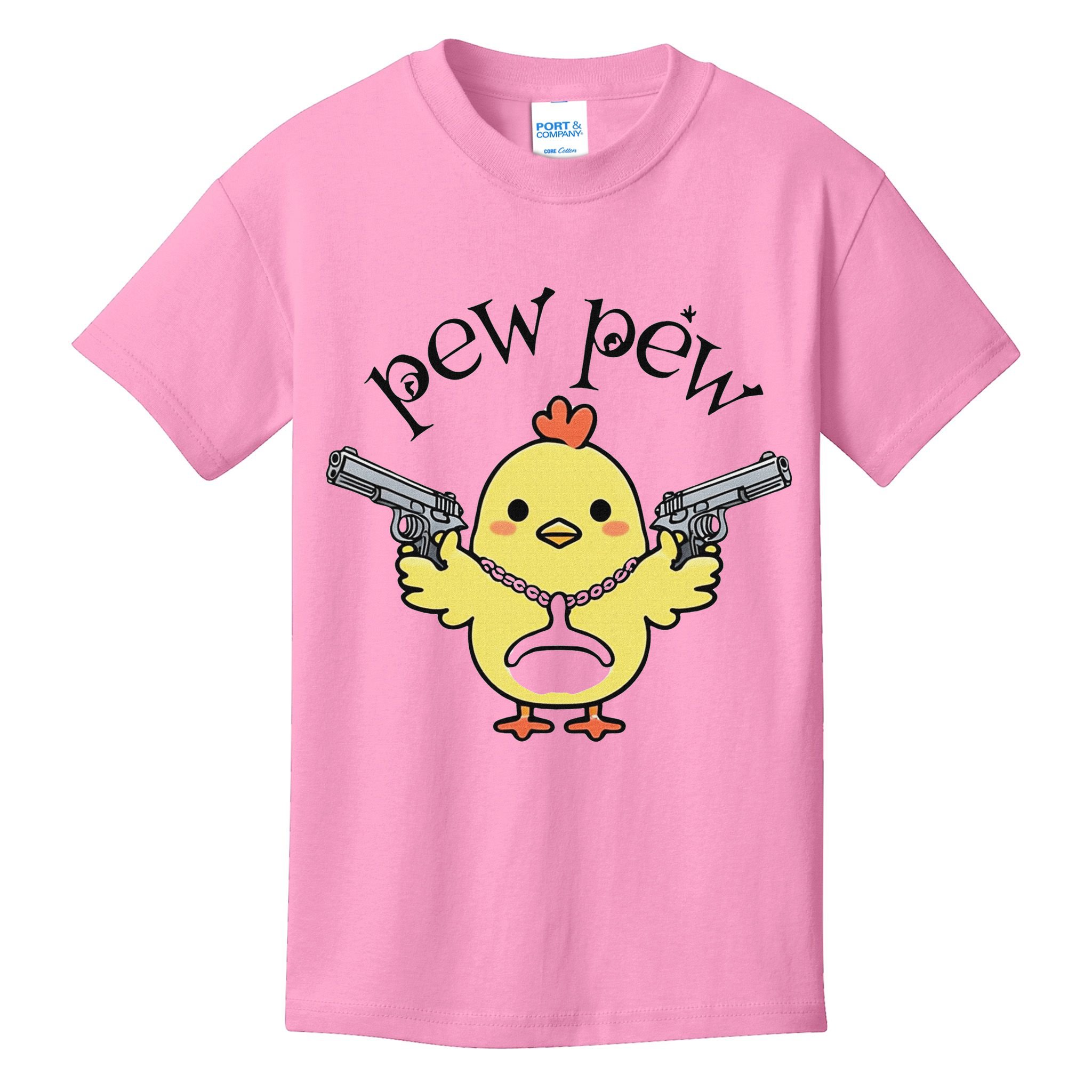 Pew Pew Chick Kids T-Shirt
