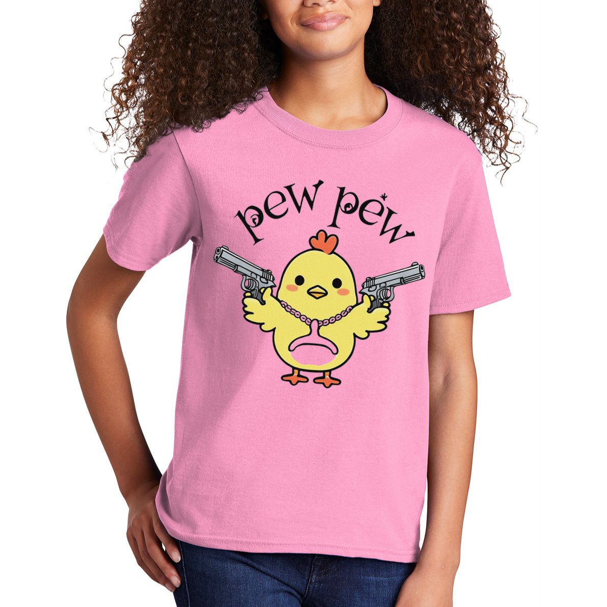 Pew Pew Chick Kids T-Shirt