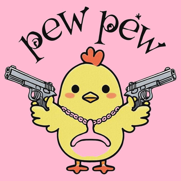 Pew Pew Chick Kids T-Shirt